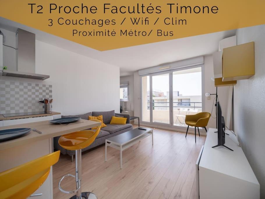 Appartement Tout Equipe Climatise Terrasse Hopital De La Timone Marseille Exteriör bild
